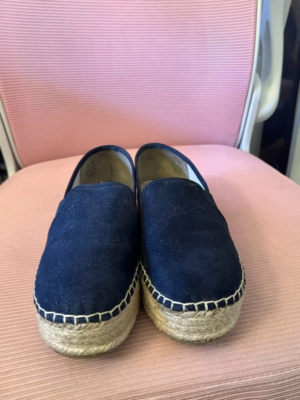 Circus by Sam Edelman Navy Espadrille Slip‑Ons (Women’s 8.5)